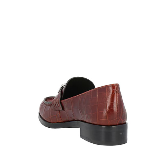 Rag & Bone Canter Loafer Flats Shoes Croc Embossed Leather Brown NWB Size 6.5 - Picture 4 of 12